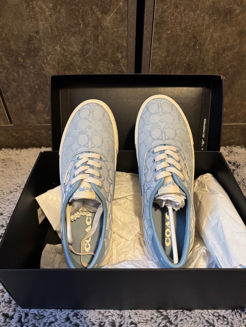 Coach Light Blue Signature Canvas Sneakers